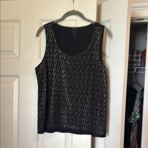 Ann Taylor Black Sequin Tank Top